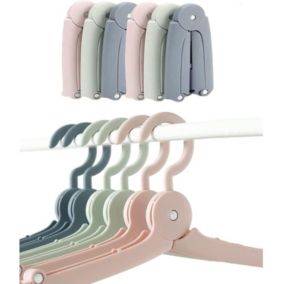 6 Pièces Cintres Pliables, Cintres de Voyage Portable Pliables, Cintres en Plastique, Cintres Pliants Portables pour Le séchage d