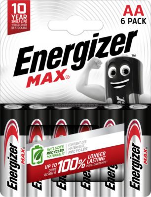 6 Piles alcalines AA LR6 Max Energizer