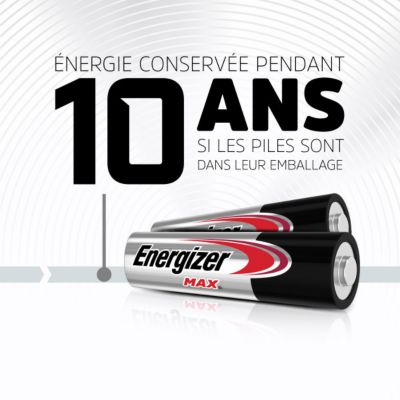 6 Piles alcalines AAA LR3 Max Energizer