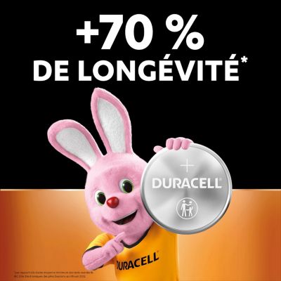 6 piles bouton CR 2032 - Duracell - 3V