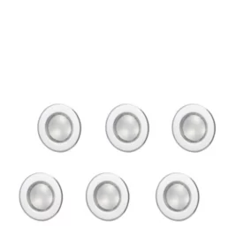 6 Spots à encastrer Hardin LED intégrée 3.6W lumière blanche GoodHome gris chromé