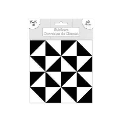 Stickers Carreaux de Ciment 15x15 (x6) - Relooking Facile & Tendance
