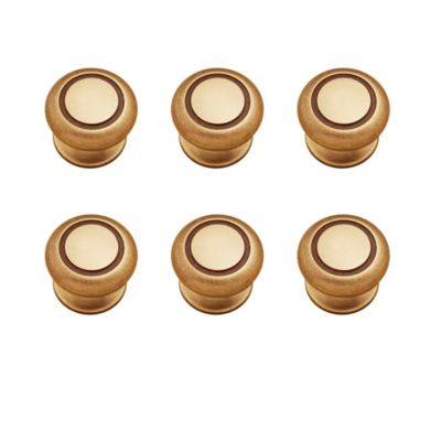 6 Un. poignées de meuble en  laiton brossé  - diamètre 30MM