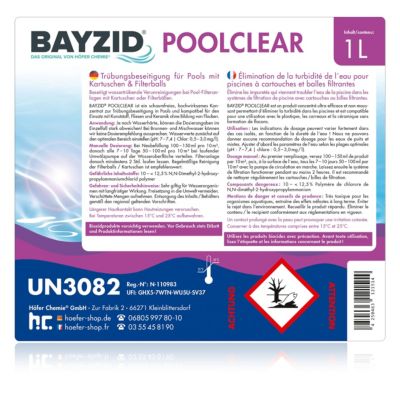 6 x 1l Traitement Liquide Pour Éliminer La Turbidité Des Piscines Équipées De Cartouches Ou De Boules Filtrantes