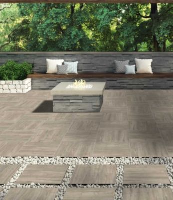 60x60 Lot 2 Dalles  Ép. 20mm Effet Bois GMP 700 Beige R11 - Paquet de 0,72 m2 - Alocarrelage