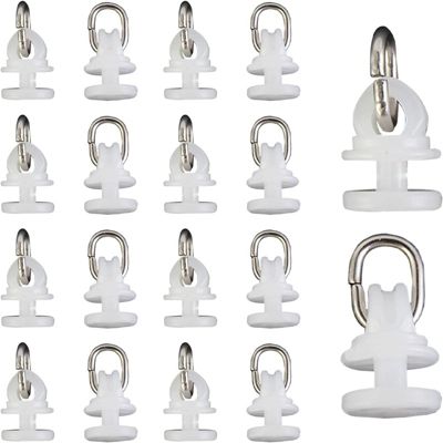 50 Crochets De Rideau En Forme De S Plastique Beige - Pour Rails Et Tiges De Rideaux Voilages - 11