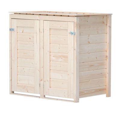 Box poubelles bois double Kasnà¤s 2 0 76 m² ép.14 mm