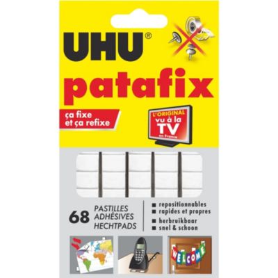 68 pastilles adhésives Patafix UHU blanches