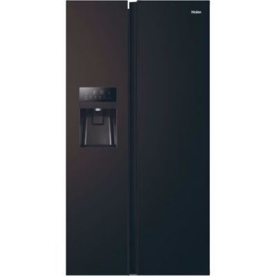 Refrigerateur Americain - Frigo  - HAIER - SBS 90 Series 3 HSR3918EIPB - Classe E - 515 L - 180 x 90 x 65,9 cm - Noir