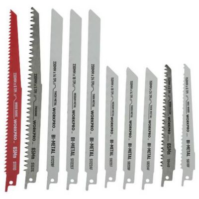 Set de 10 lames de scie sabre HSS pour bois et métal coffret de rangement robuste