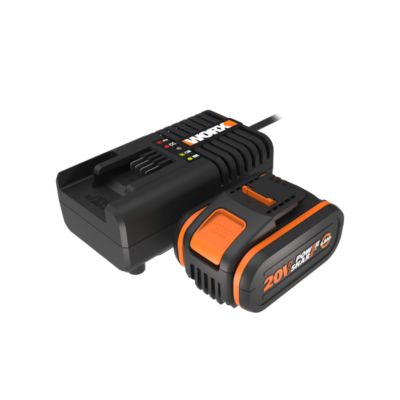 Worx Kit batterie 20V 4Ah + chargeur - WA3604 (charge rapide 1h compatible avec tous les outils 20V 40V et 80V) - vue 3
