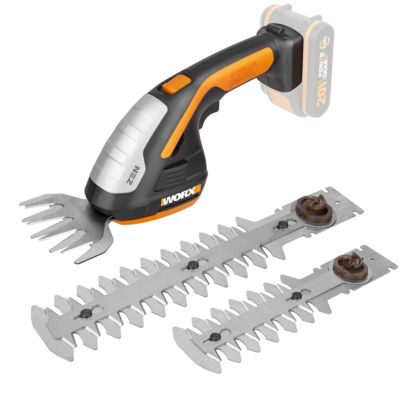 Sculpte haies et taille herbes 20V WORX WG801E.9 taille haies 3 en 1 livré avec 3 lames sans batterie ni chargeur