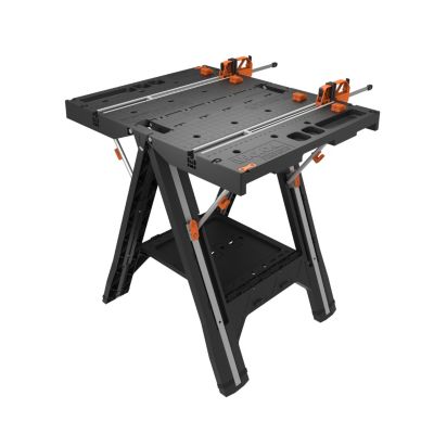 Établi pliable Pegasus WORX - WX051 (table de travail portable 79 x 64 x 81 cm, capacité de charge de 453 kg, pinces et mâchoires)