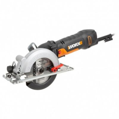 Worx WX439 Scie circulaire saw 46 mm Livree avec 3 disques guide et adaptateur aspirateur