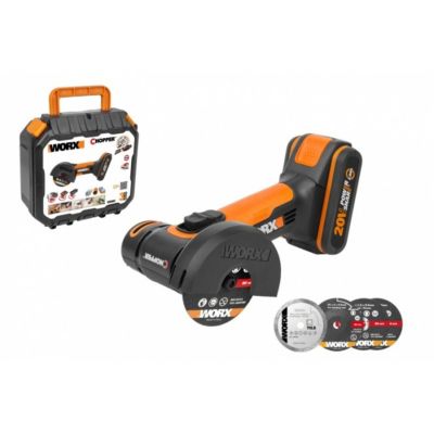 Mini meuleuse WORX Chopper 20 V 2 disques de coupe métal 1 disque diamant Ergonomique - vue 4