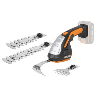 Sculpte haies et taille herbes 20V WORX WG801E.91 4 en 1 livré avec 4 lames sans batterie ni chargeur