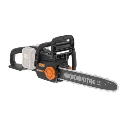 Tronçonneuse 2x20V WORX - WG385E.9 (guide 40 cm, moteur brushless, vitesse 18 m/s, lubrification auto, sans batterie ni chargeur)