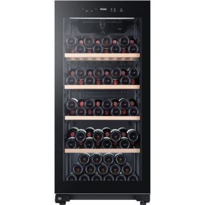 Haier HWS116GAE Refroidisseur de vin compresseur Pose libre Noir 116 bouteille(s)