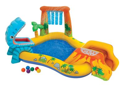 Aire de jeux piscine gonflable pour enfants Intex Dinosaure