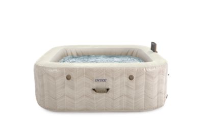 Spa gonflable 6 places beige Intex chevron