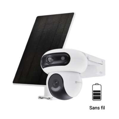 Caméra de vidéosurveillance extérieure avec panneau solaire Ezviz CS-HB90/SP-R100 blanc