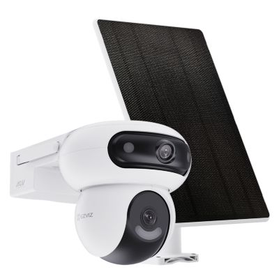 Caméra de surveillance extérieure noire 4G WI HB90X, 2K + panneau solaire Ezviz
