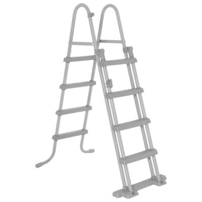 Bestway Echelle de sécurité 2 x 4 marches pour piscine hauteur 122 cm Gris - vue 3