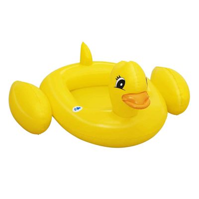 Bestway Bateau gonflable enfant motif canard - 111 x 98 x 51 cm Jaune pour garçon - vue 2