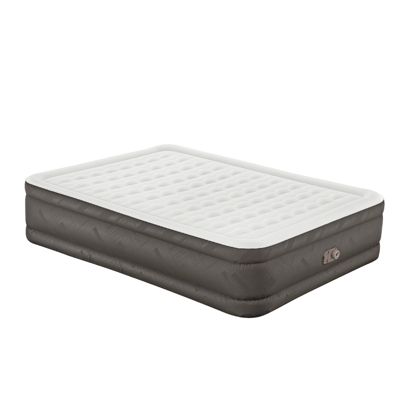Matelas Gonflable Bestway Tough Guard 203x152x46 cm Pompe Gonflage Integree Supporte Jusqu'a 350Kg Taille Queen Sac de Rangement