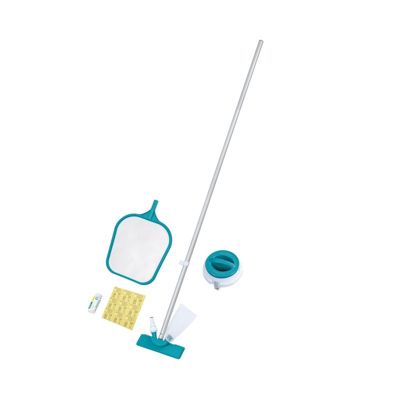 Kit de nettoyage piscine jusquà Bestway Aquaclear épuisette flotteur aspirateur bande de test patch de réparation - vue 3