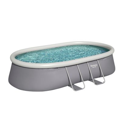 Bestway Piscine gonflable ovale Bestway Fast Set 488 x 305 x 107 cm grise