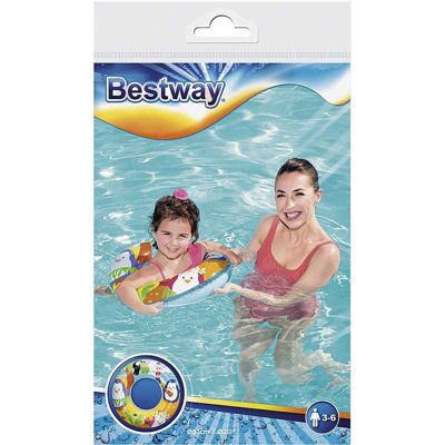 Bestway Bouee gonflable enfant Sea Animals 51 cm vinyle resistant Orange pour garçon - vue 3