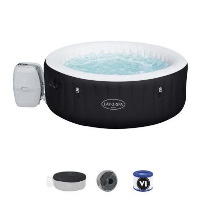 Spa gonflable BESTWAY Lay Z Spa Hawaii 140 airjets 196 x 71 cm 6 places Rond couverture cartouche diffuseur - vue 8