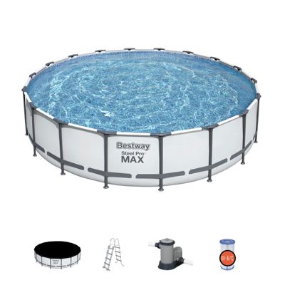 Piscine Hors sol Tubulaire Bestway Steel Pro Max 549x122 cm Epurateur a Cartouche de 5 678 L/H Bache et Echelle