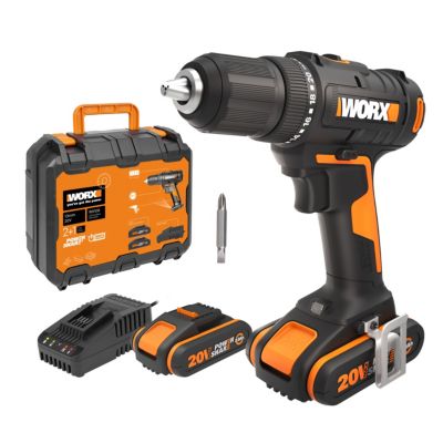 WORX Perceuse Visseuse sans Fil 20V WX108 Couple Max de 40Nm Mandrin ⌀13mm Idéale Pour les Petits Travaux 2 Vitesses Variables Compacte et Légère Avec 1 Batterie 2Ah et Chargeur Rapide - vue 9