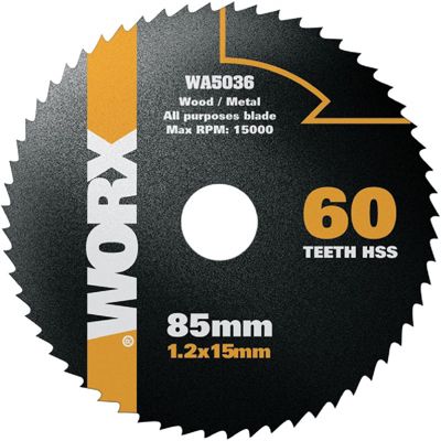 Lame de scie circulaire diamantée WA5036 85mm pour scie Worxsaw WX427 WX429 idéale pour la découpe de carrelage et de maçonnerie