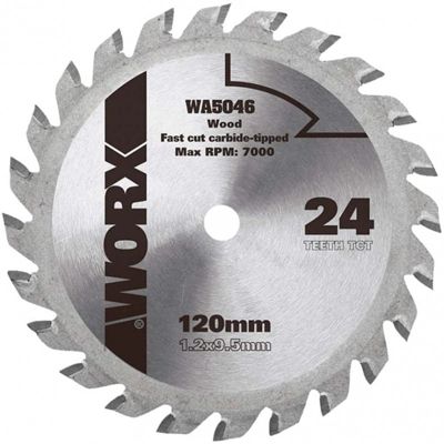 Lame de scie WORX Worxsaw WA5046 TCT 24Z Découpe bois et PVC