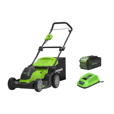 Greenworks tondeuse électrique g40lm41k4 40 v 41 cm 1 batterie 4 ah + 1 chargeur - vue 3