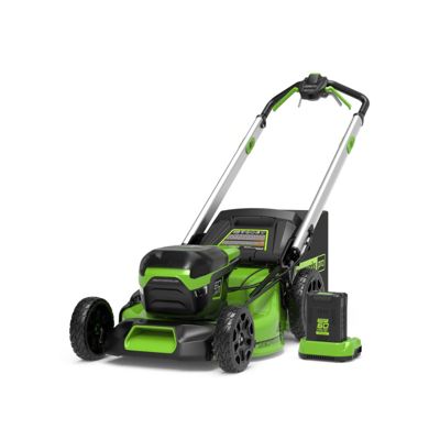 Tondeuse à gazon tractée Brushless 46cm 60V GREENWORKS Batterie 4 0Ah Chargeur GD60LM46SPK4 - vue 2