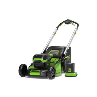 Tondeuse tractée Brushless GREENWORKS 60V Coupe de 51cm 1 batterie 4.0 Ah 1 Chargeur GD60LM51SPK4 - vue 2
