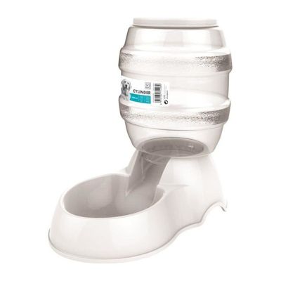 M-PETS Distributeur de croquettes Cylinder - 3500ml - Blanc - Pour chien - vue 2
