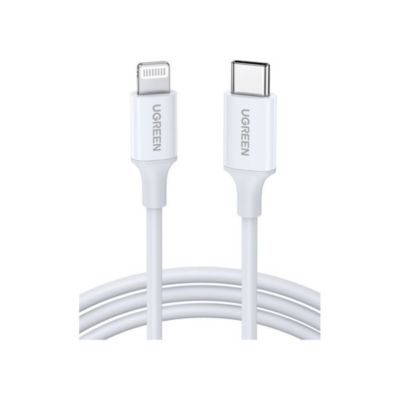 Ugreen Câble USB-C vers Lightning 10493 1 m Silicone Blanc 3A PD MFi - vue 3