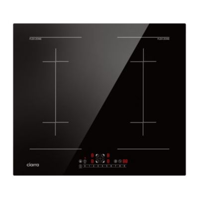Plaque de cuisson induction 4 foyers 7200W L59xP52cm 9 puissance 2 flexizones boost verrouillage enfant Ciarra CD4BFFBIH