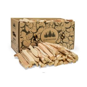 6Kgs de bois d'allumage pour cheminée, poêle, Barbecue, brasero et cuisinière. Buchettes de 20cm essence feuillu sec. Boite allume