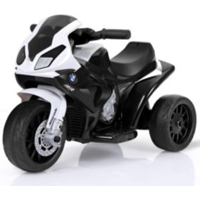 6V Moto Electrique Enfants Moto Police avec 3 Roues Equitation Effets musicaux Lumineux Moto Vehicule Noir