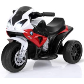 6V Moto Electrique Enfants Moto Police avec 3 Roues Equitation Effets musicaux Lumineux Moto Vehicule Rouge