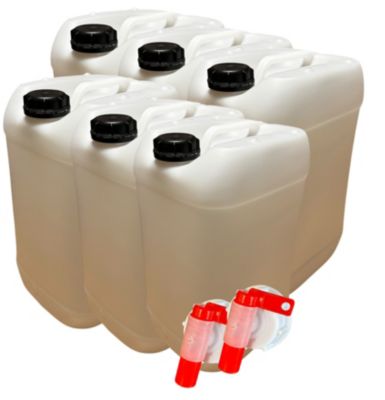 Jerrican 25 Litres Empilable - Bidon Pour Essence, Eau, Carburant - Plastique PEHD Sans BPA - Bleu