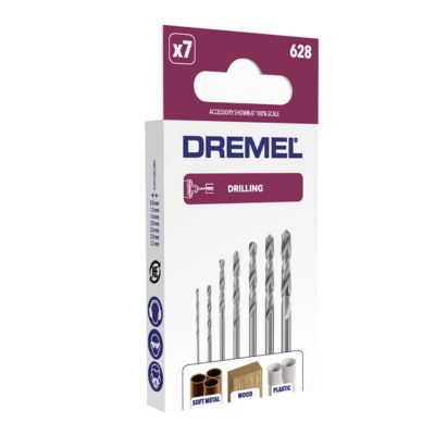 7 forets de précision Dremel Ø0,80 mm à 3,2 mm