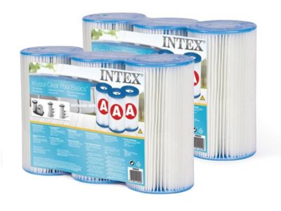 Lot de 6 cartouches de filtration A – Dimensions 20 x 10 cm – Finesse de filtration 20 microns – Compatible épurateurs Intex - vue 2