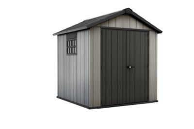 Abri de jardin OAKLAND 757 en résine - KETER - gris et noir - Surface hors tout 5,12 m² - Keter